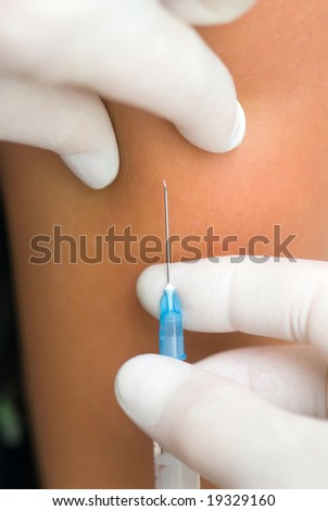 intramuscular injection in hand