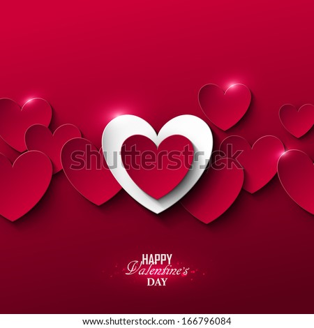 Bright Valentine`s day background