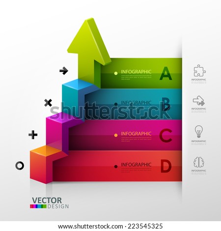 Vector template in modern style. For infographic and presentation