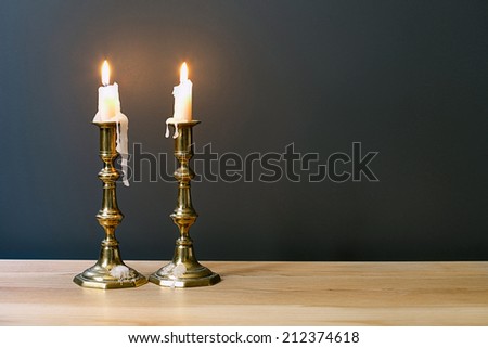 Similar – Image, Stock Photo candlesticks Light Lamp