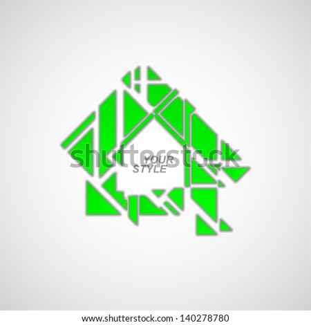 Ecology and environment symbol, abstract style vector illustration eps10