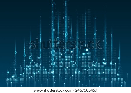 Abstract global technology background. Futuristic data network representation. Digital innovation concept for your design.