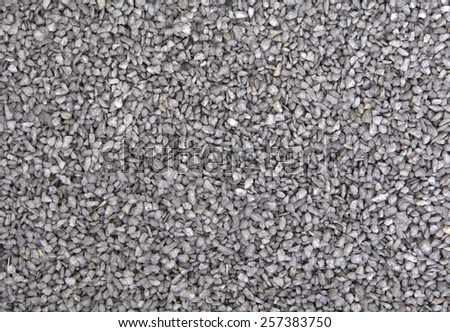Ground stone, grey, background of many small stones
