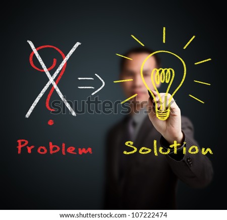 business man eliminate problem and find solution