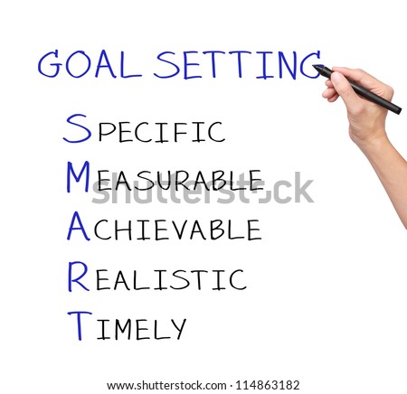 Business Hand Writing Smart Goal Or Objective Setting - Specific ...