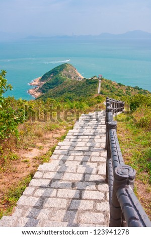 Cheung Chau Island coastal landscape,HONG KONG CHINA