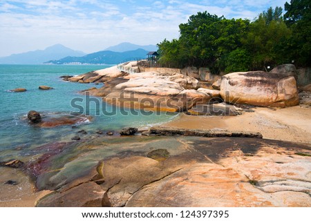 Cheung Chau Island coastal landscape,HONG KONG CHINA