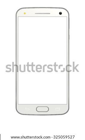 Cell phone with white screen.