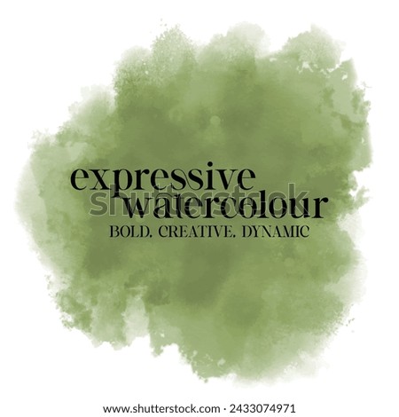 Abstract sage green expressive watercolor background