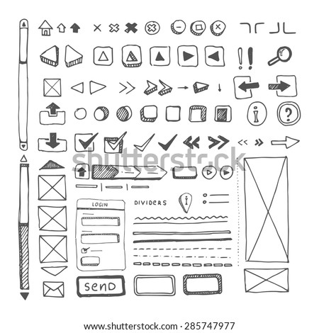 web site ellements sketch