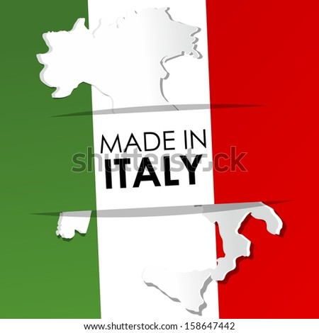 Made in Italy Flag vector illustration