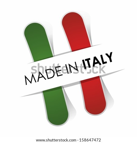 Made in Italy Flag vector illustration