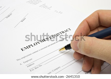 SIGNING EMPLOYMENT CONTRACT