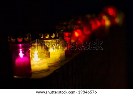 cemetery candles, all saints day