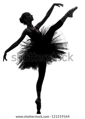 One Caucasian Young Woman Ballerina Ballet Dancer Dancing With Tutu In ...