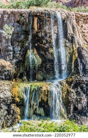 ma'in hot springs waterfall in Jordan