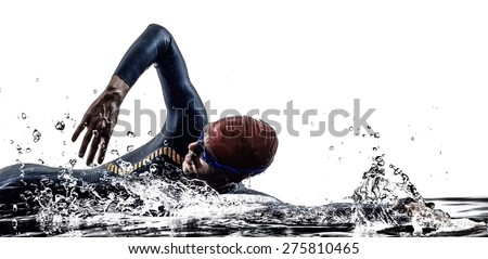 Similar – Image, Stock Photo Man in wetsuit on paddleboard in sea