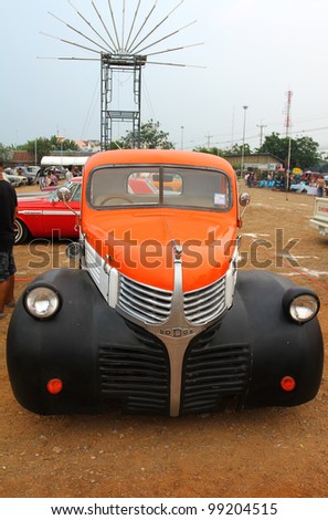 SUPHANBURI, THAILAND - MARCH 31: old Dodge classic car exhibited at the annual motor show \