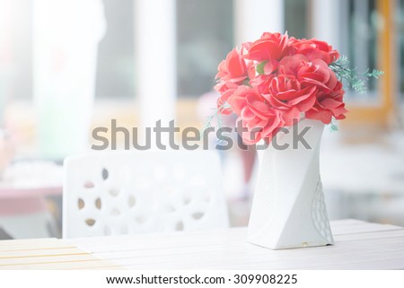 decorative flowers on the table