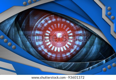 Abstract Blue Robot Eye Stock Photo 93601372 : Shutterstock