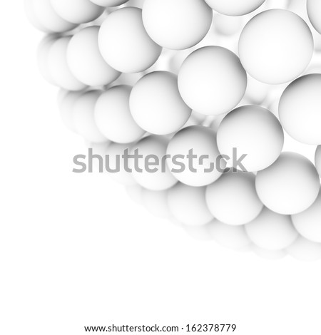 White balls forming a large ball