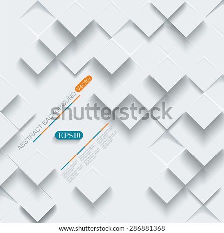 Vector Abstract geometric shape from gray cubes. 