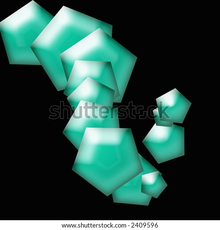 teal tiles abstract