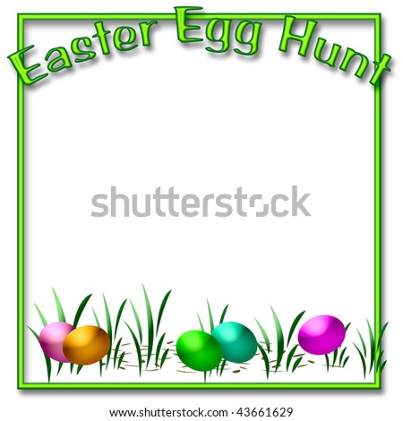 dyed Easter eggs in the grass scrapbook frame