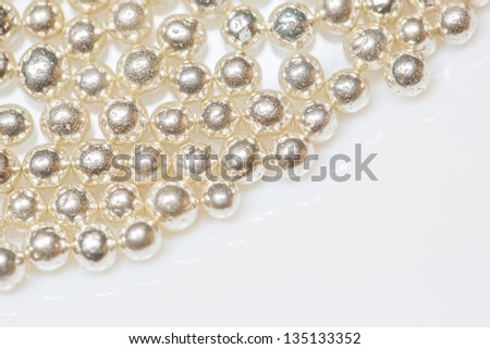Silver sugar pearl toppings for cake decorations