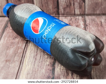 PUTRAJAYA, MALAYSIA - 2ND JULY, 2015. Pepsi soft drink. Pepsi is a carbonated soft drink produced and manufactured by PepsiCo Inc. an American multinational food and beverage company.