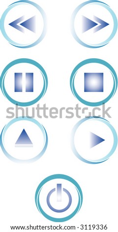 buttons of hi-fi, vector