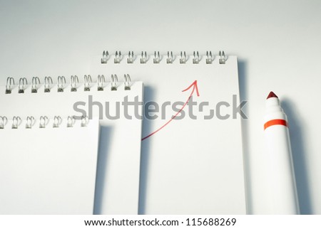 note books with growing graph