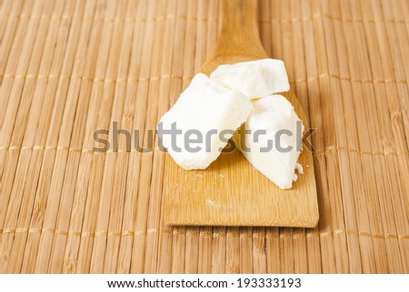 shea butter organic moisturizer on bamboo