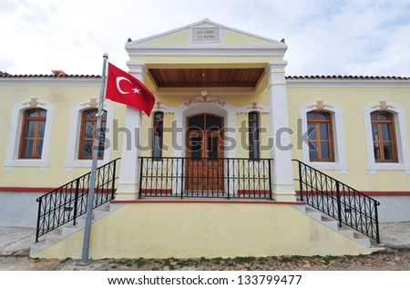 GOKCEADA, TURKEY - MARCH 30: The greek school Aya todori will re-open after years of being closed on March 30, 2013 in Gokceada, Turkey.