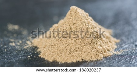 Heap of Powdered Sage (detailed close-up shot)