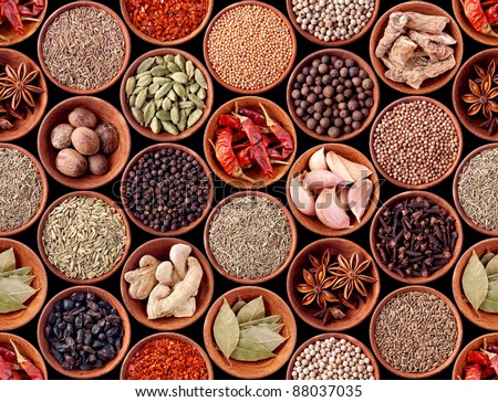 Seamless texture background of spices