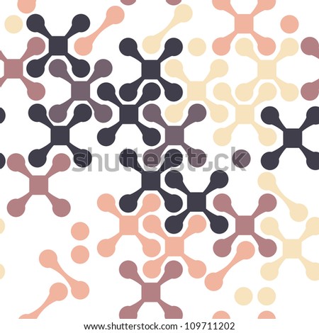 seamless pattern of brown crosses