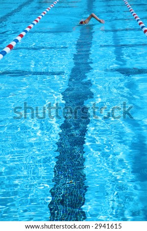 Swimmer during competition