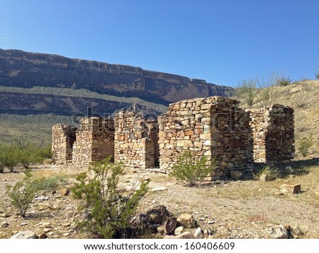 Ranch house ruins in Big Bend National Park, Texas