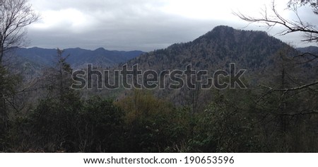 View from Chimney Tops trail in Great Smoky Mountains National Park