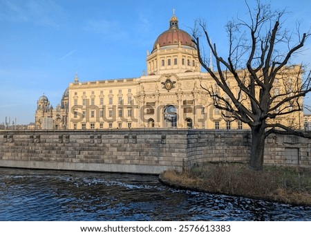 Similar – Image, Stock Photo Facade of the Humboldt Forum in the background the Berlin TV Tower