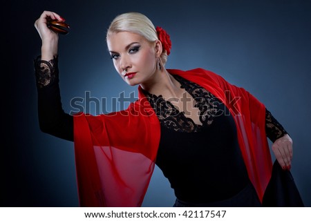 Beautiful flamenco dancer
