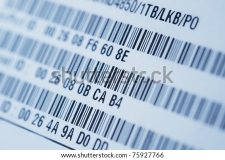 Close-up of a scan code