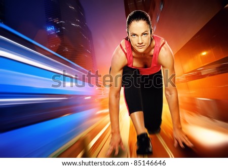 Female sportiest ready for a run