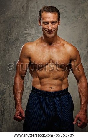Handsome muscular man.