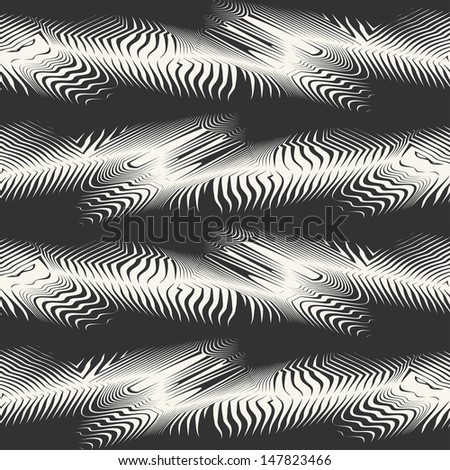 Abstract broken striped textured seamless pattern.