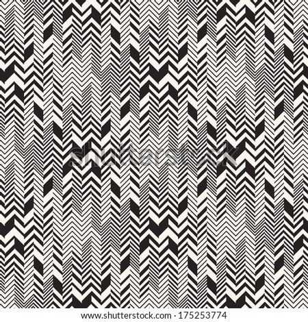 Abstract herringbone striped textured rhombuses seamless pattern.