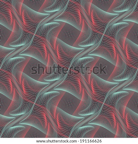 Abstract ornate curved mesh background. Seamless pattern.