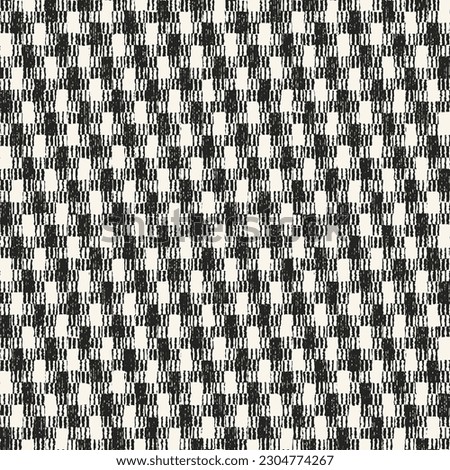 Monochrome Irregularly Woven Textured Juji Tsunagi Pattern