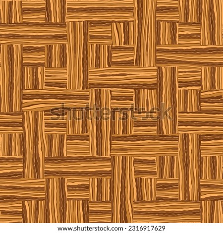 Tonal Brown Wood Grain Textured Juji Tsunagi Pattern